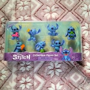 Sold****Disney Stitch Collectible Figure Set, 7 pc, NWT